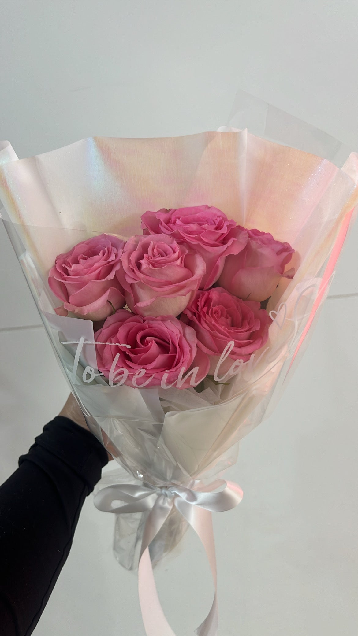 To Be Loved Clear Floral Wrapping Paper