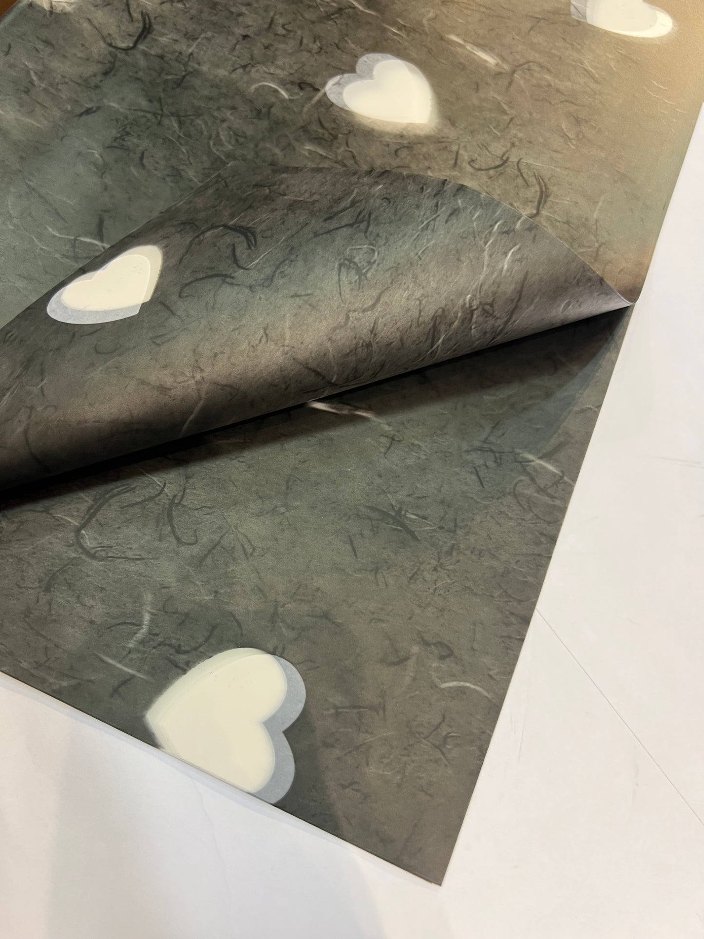Heart floral wrapping paper
