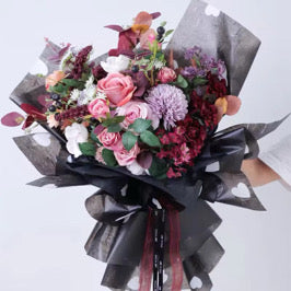 Heart floral wrapping paper