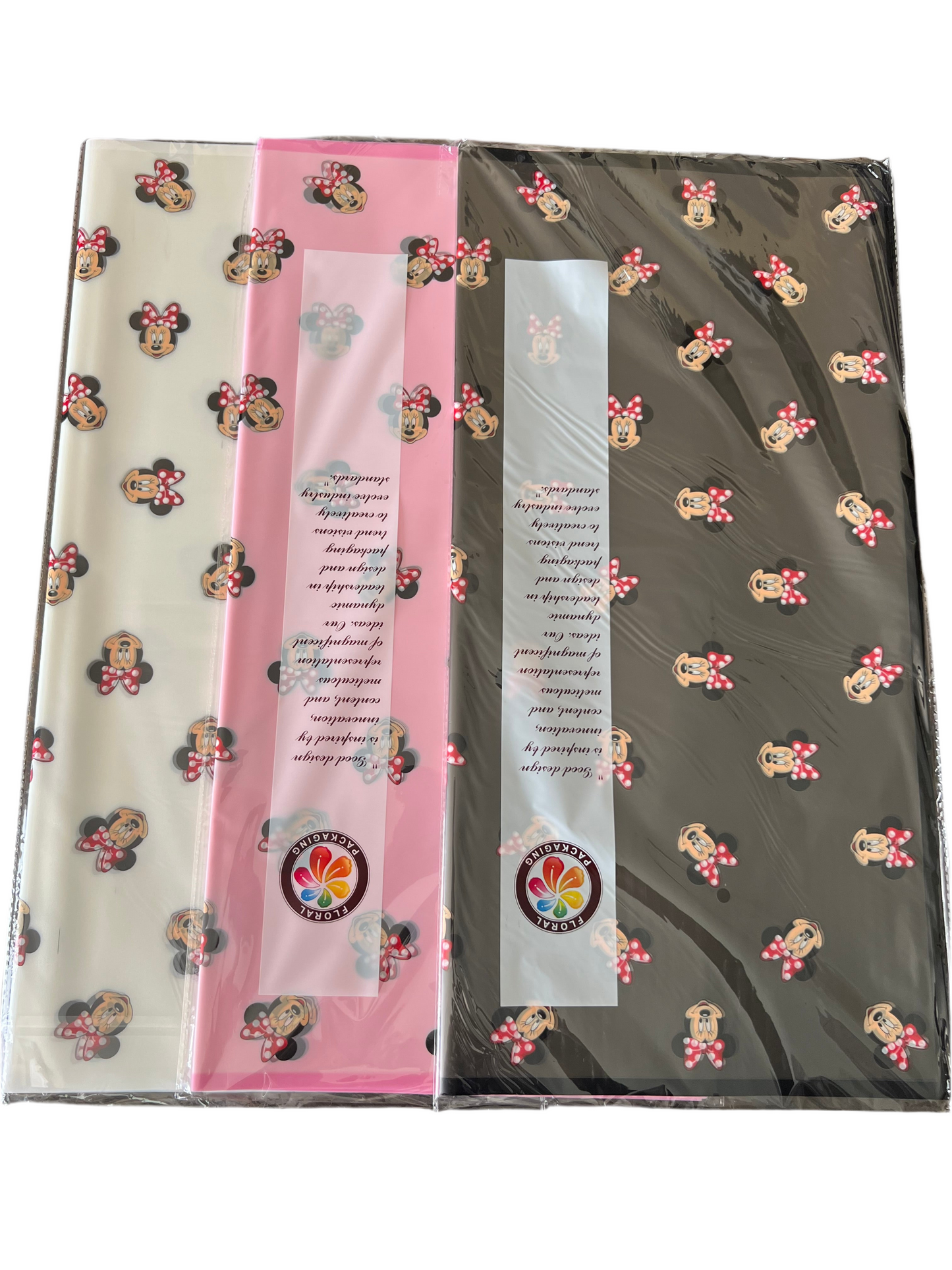 Minnie Mouse Floral Wrapping Paper