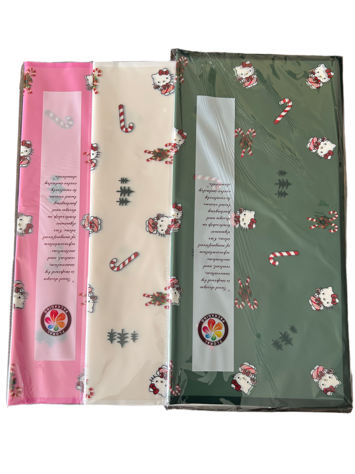 Hello Kitty Christmas Floral Wrapping Paper