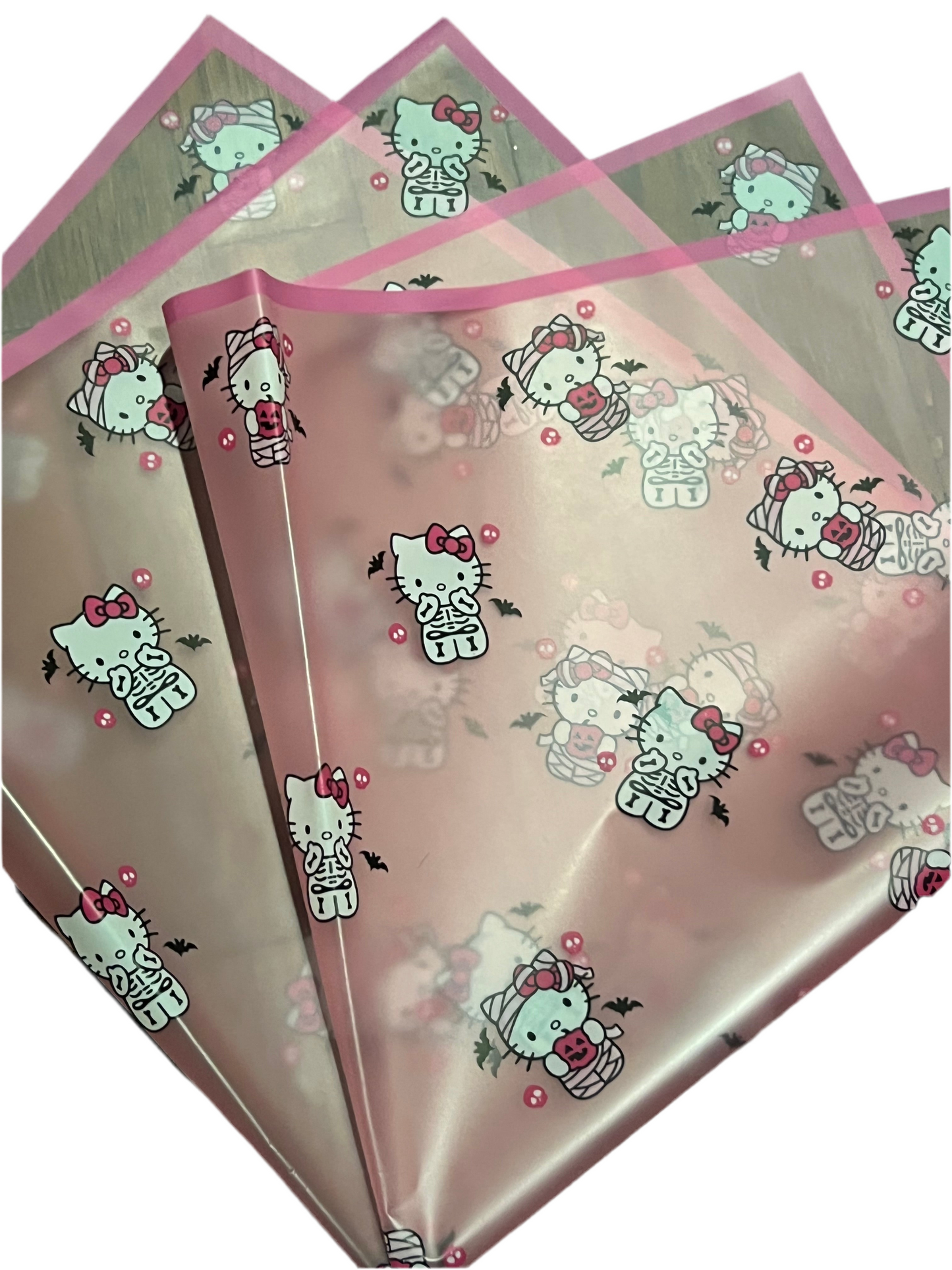 Hello Kitty Halloween Floral Wrapping Paper