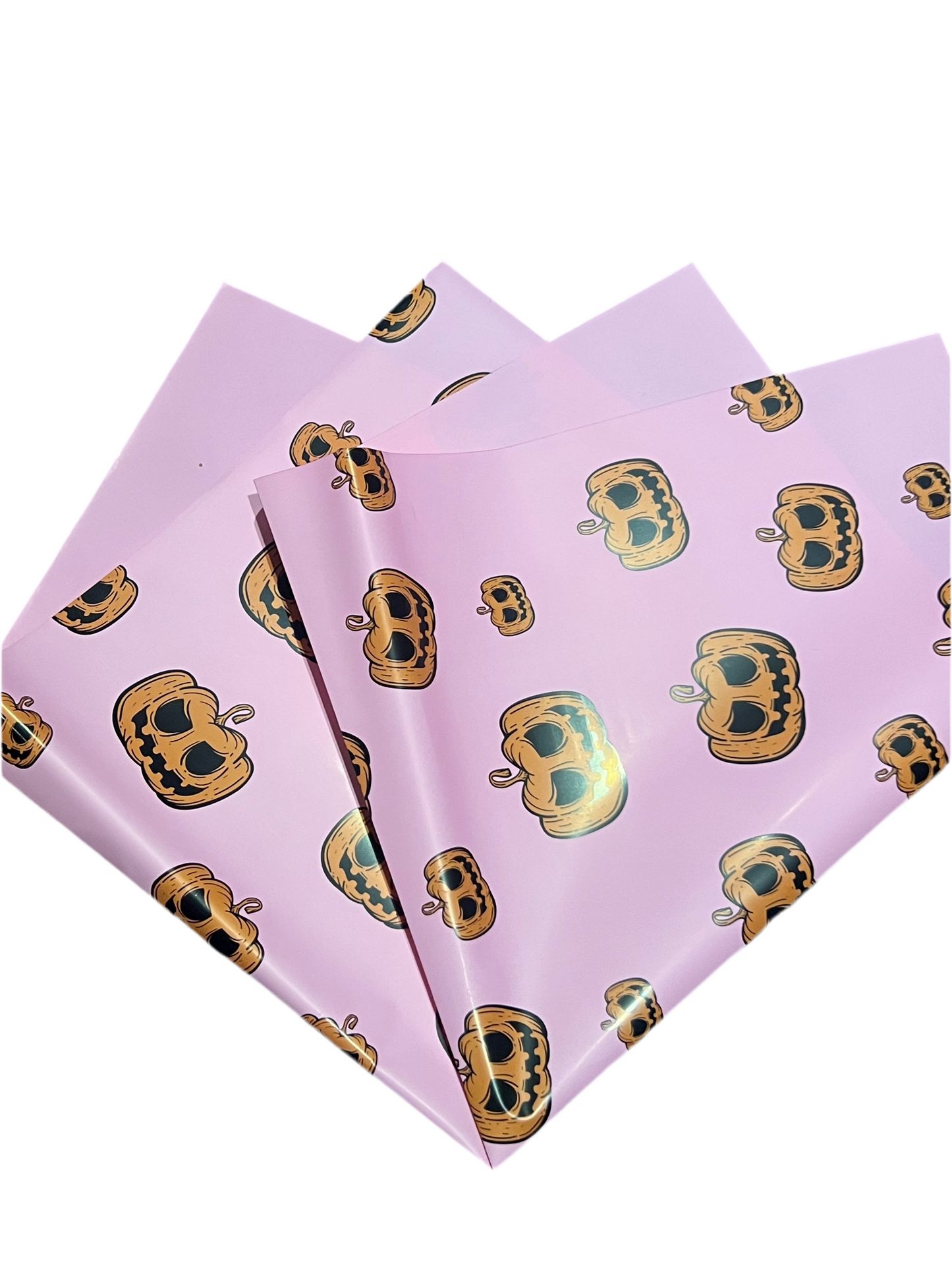 Pumpkin Halloween Floral Wrapping Paper