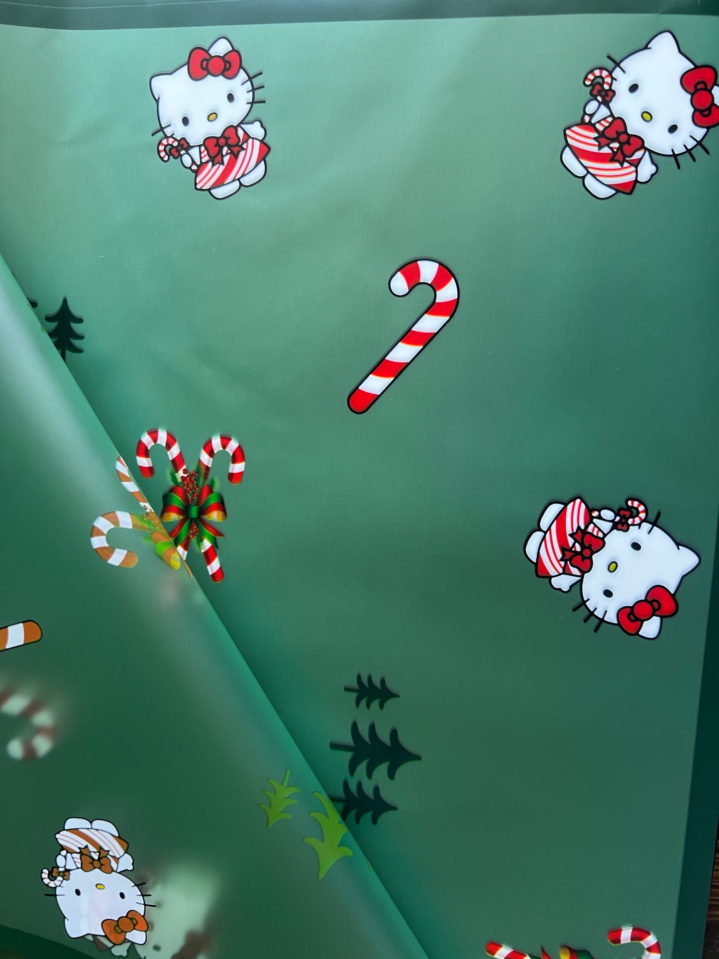 Hello Kitty Christmas Floral Wrapping Paper