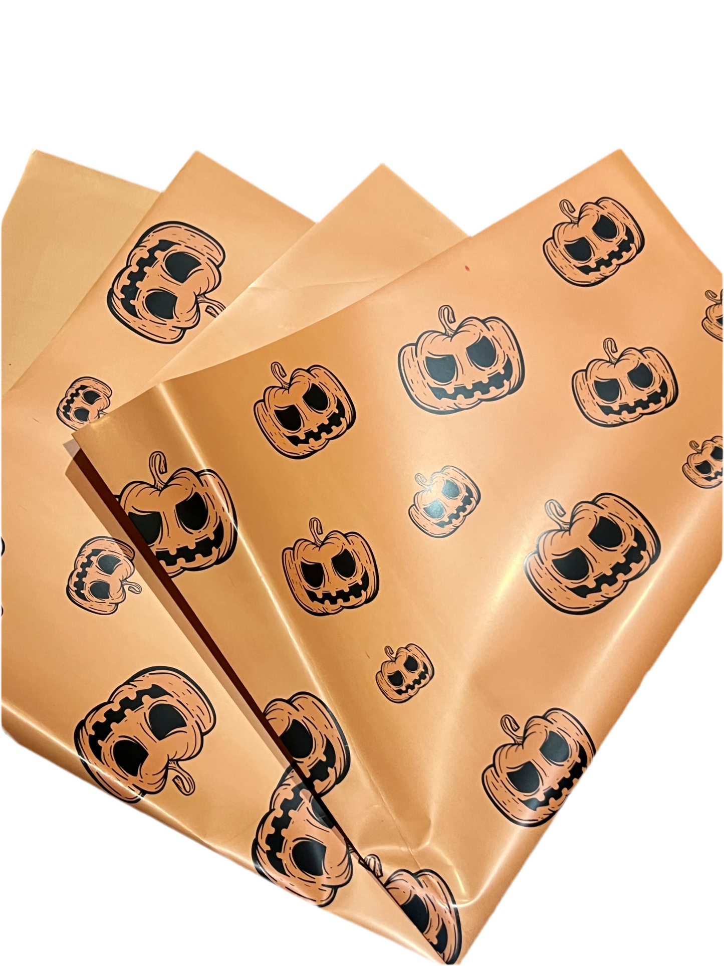 Pumpkin Halloween Floral Wrapping Paper