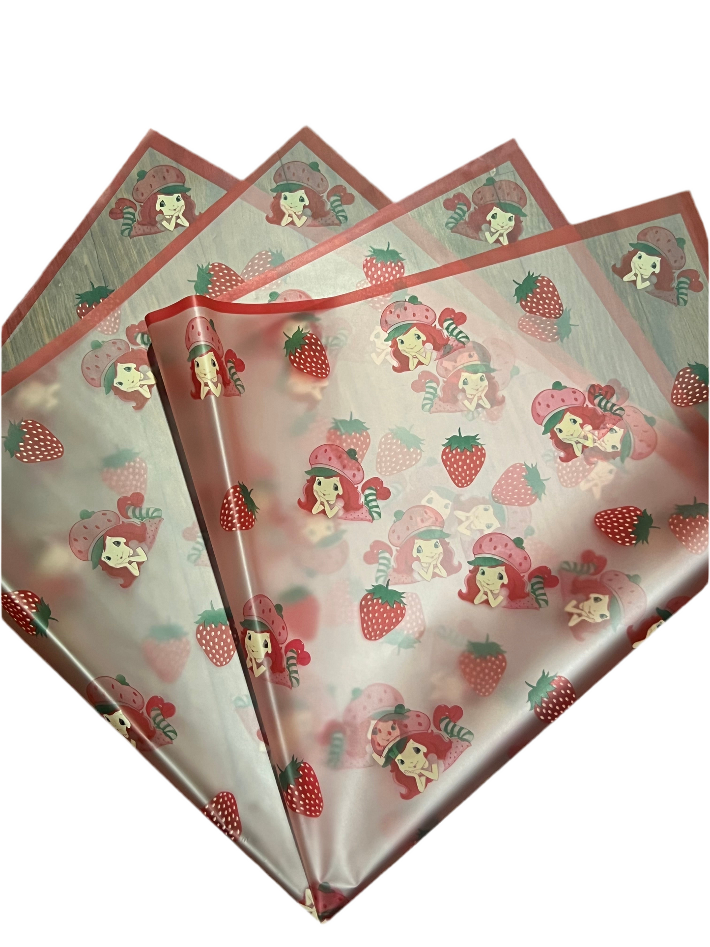 Strawberry Short Cake Floral Wrapping Paper