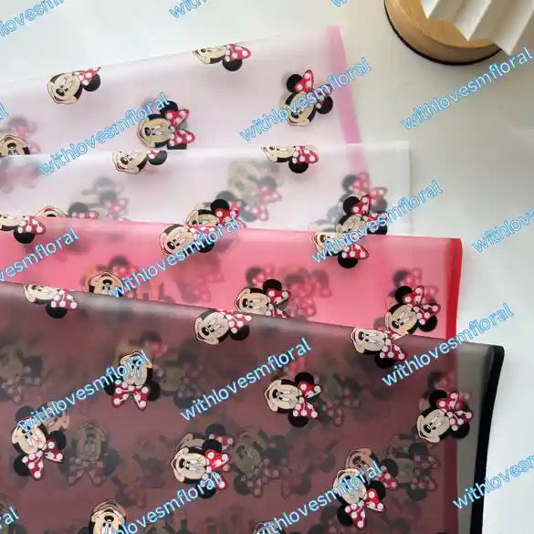 Minnie Mouse Floral Wrapping Paper