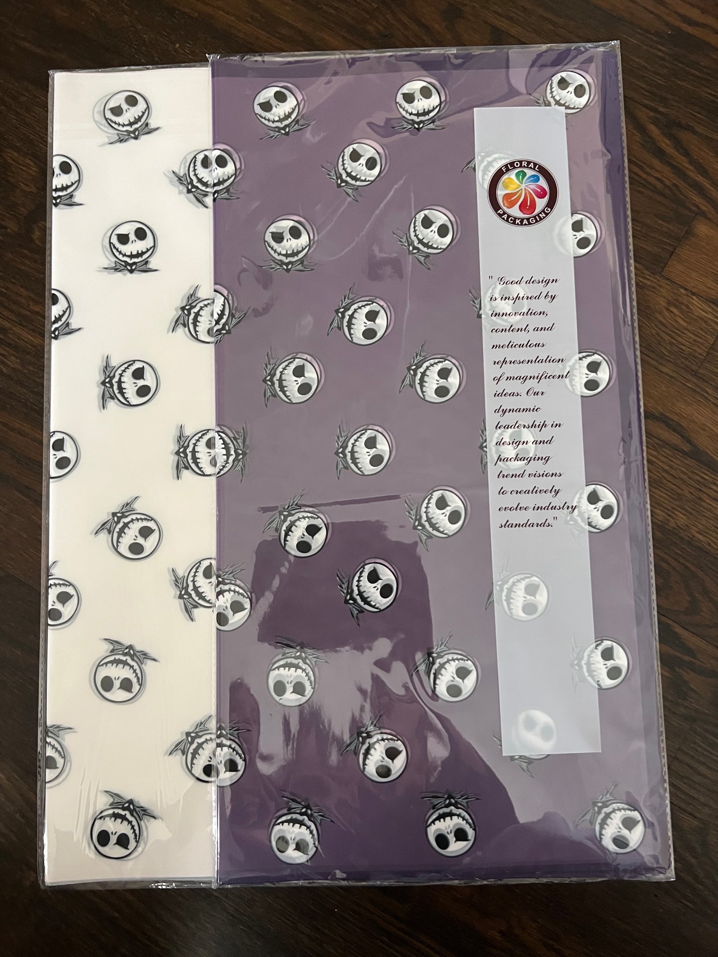 Jack Skellington Floral Wrapping Paper